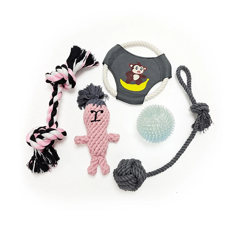 5 PCS Frisbee Squeaky Dog Toys